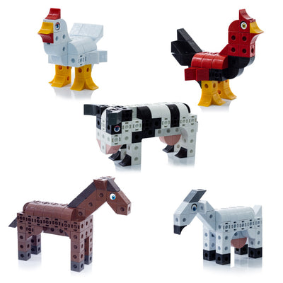 Colección Animales de Granja Zoo Cubics x 5