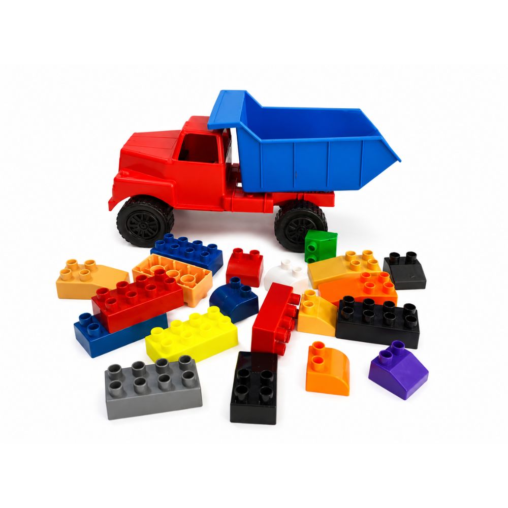 Volqueta Arenera Con Bloques Básicos x 16 pzs