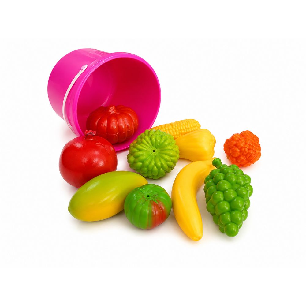Balde Con Frutas Y Verduras X 10 pzs