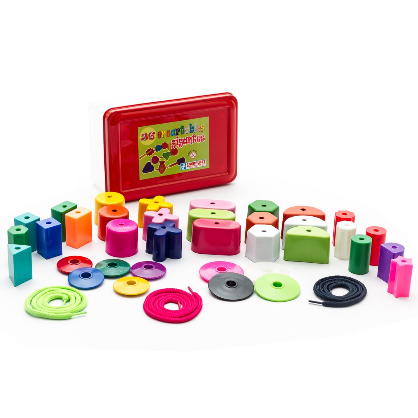 Ensartables Gigantes Caja x 36