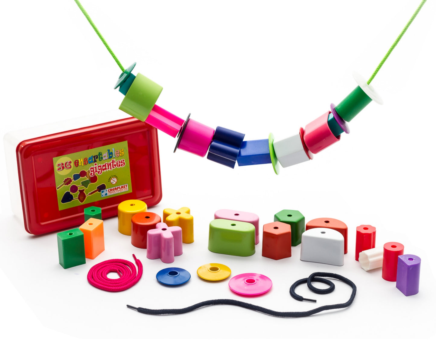 Ensartables Gigantes Caja x 36